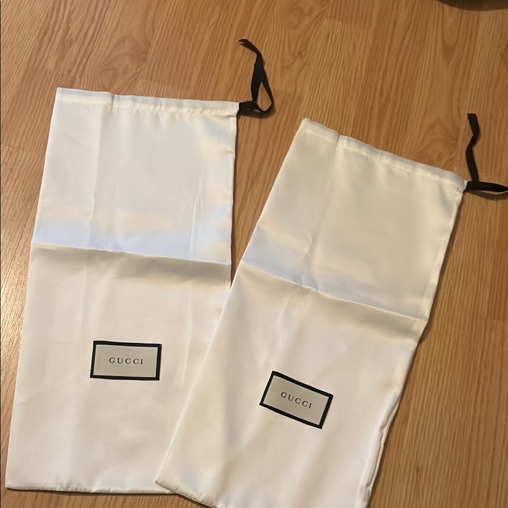 Gucci White Dust Bags